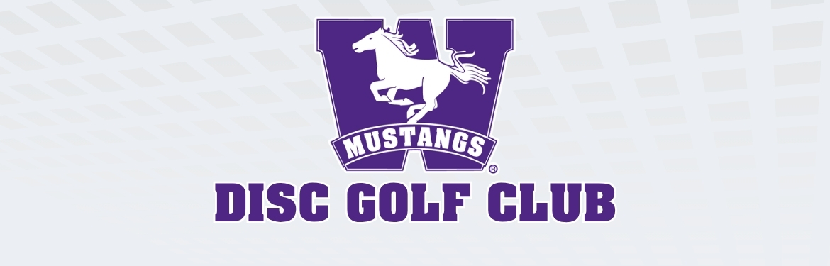 Disc Golf Club - purple text, textured background (grey)